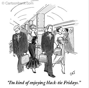 New Yorker black tie Fridays